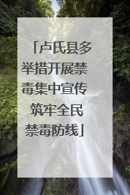 卢氏县多举措开展禁毒集中宣传 筑牢全民禁毒防线