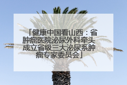 健康中国看山西：省肿瘤医院泌尿外科牵头成立省级三大泌尿系肿瘤专家委员会