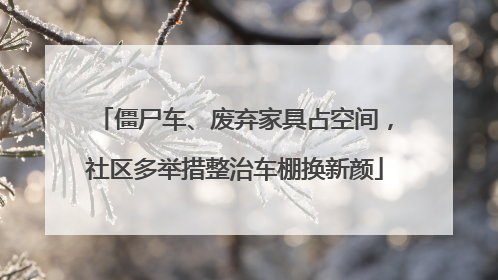 僵尸车、废弃家具占空间，社区多举措整治车棚换新颜