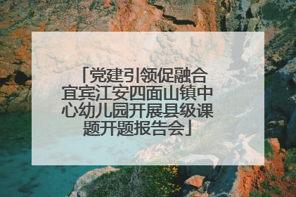 党建引领促融合 宜宾江安四面山镇中心幼儿园开展县级课题开题报告会