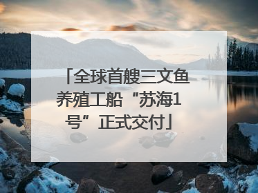 全球首艘三文鱼养殖工船“苏海1号”正式交付