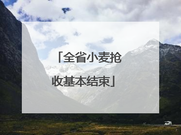 全省小麦抢收基本结束
