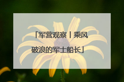 军营观察丨乘风破浪的军士船长