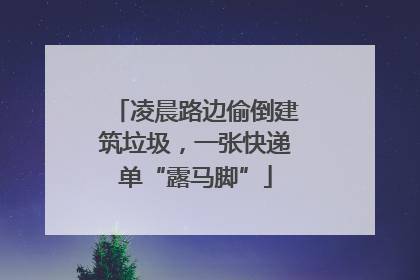 凌晨路边偷倒建筑垃圾，一张快递单“露马脚”
