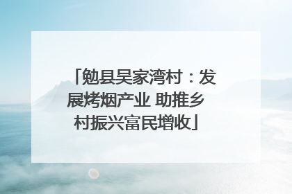勉县吴家湾村：发展烤烟产业 助推乡村振兴富民增收