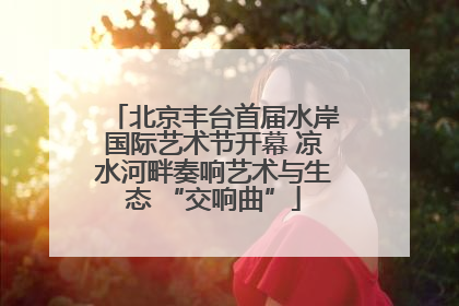 北京丰台首届水岸国际艺术节开幕 凉水河畔奏响艺术与生态 “交响曲”