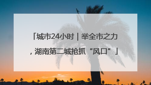 城市24小时｜举全市之力，湖南第二城抢抓“风口”