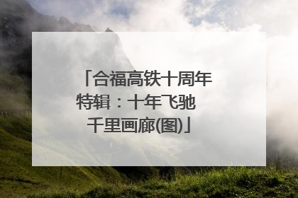 合福高铁十周年特辑：十年飞驰 千里画廊(图)