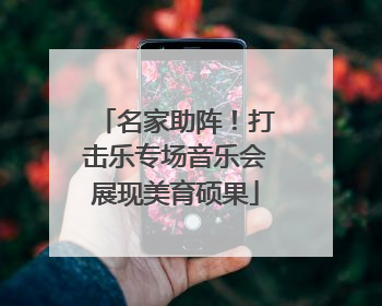 名家助阵！打击乐专场音乐会展现美育硕果