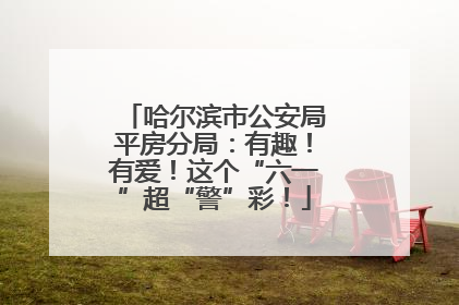 哈尔滨市公安局平房分局：有趣！有爱！这个“六一”超“警”彩！