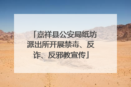 嘉祥县公安局纸坊派出所开展禁毒、反诈、反邪教宣传