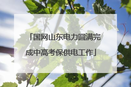 国网山东电力圆满完成中高考保供电工作