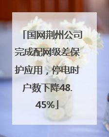 国网荆州公司完成配网级差保护应用，停电时户数下降48.45%