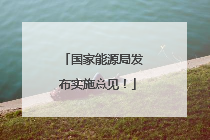 国家能源局发布实施意见！