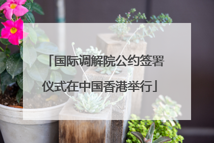 国际调解院公约签署仪式在中国香港举行