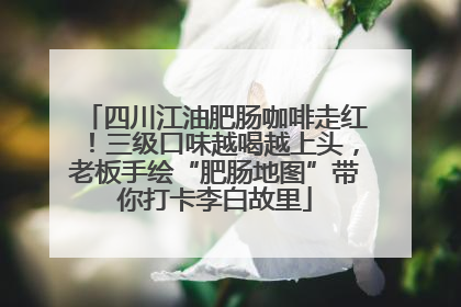 四川江油肥肠咖啡走红！三级口味越喝越上头，老板手绘“肥肠地图”带你打卡李白故里