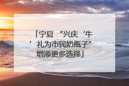 宁夏 “兴庆‘牛’礼为市民奶瓶子”增添更多选择