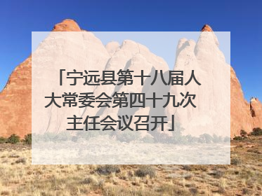 宁远县第十八届人大常委会第四十九次主任会议召开