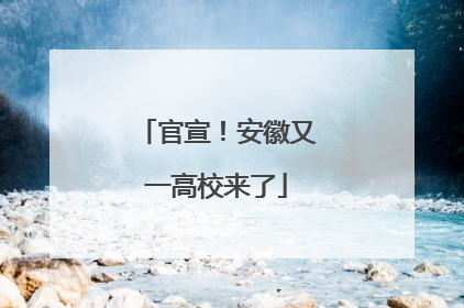 官宣！安徽又一高校来了
