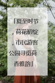 夏至时节，荷花初绽，市民游客公园寻觅荷香雅韵