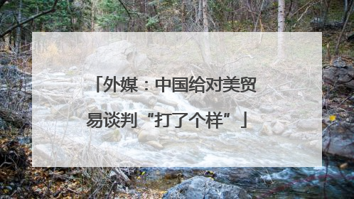 外媒：中国给对美贸易谈判“打了个样”