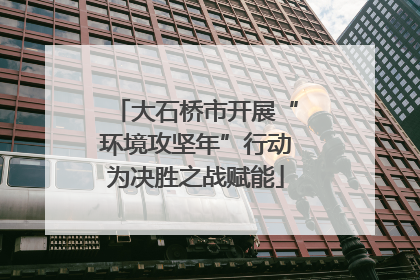 大石桥市开展“环境攻坚年”行动为决胜之战赋能
