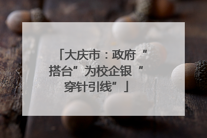 大庆市：政府“搭台”为校企银“穿针引线”