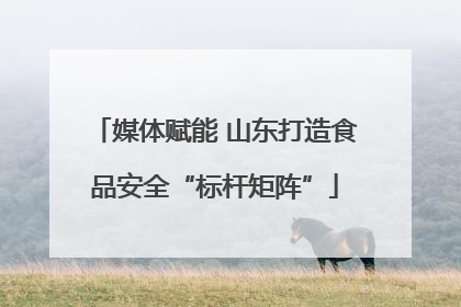 媒体赋能 山东打造食品安全“标杆矩阵”