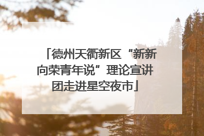 德州天衢新区“新新向荣青年说”理论宣讲团走进星空夜市