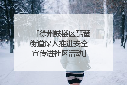 徐州鼓楼区琵琶街道深入推进安全宣传进社区活动