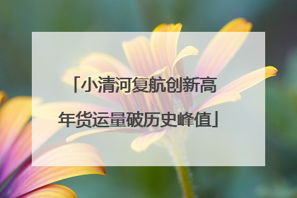 小清河复航创新高 年货运量破历史峰值