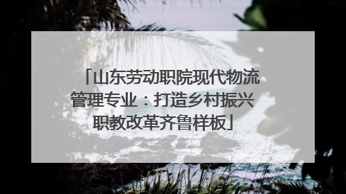 山东劳动职院现代物流管理专业：打造乡村振兴职教改革齐鲁样板