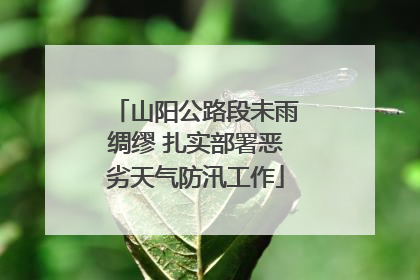 山阳公路段未雨绸缪 扎实部署恶劣天气防汛工作
