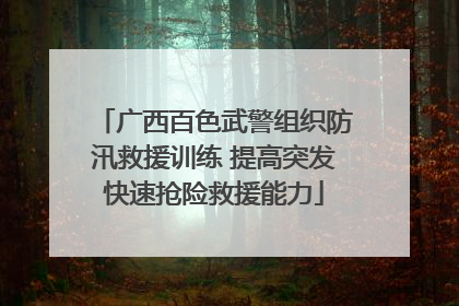 广西百色武警组织防汛救援训练 提高突发快速抢险救援能力