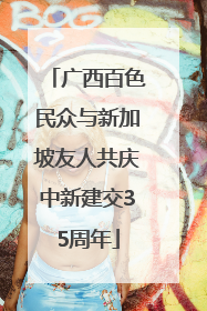 广西百色民众与新加坡友人共庆中新建交35周年