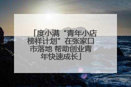 度小满“青年小店榜样计划”在张家口市落地 帮助创业青年快速成长