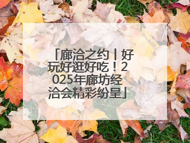 廊洽之约丨好玩好逛好吃！2025年廊坊经洽会精彩纷呈