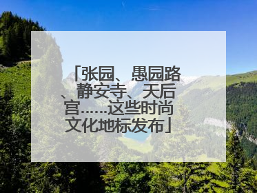 张园、愚园路、静安寺、天后宫……这些时尚文化地标发布