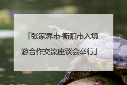 张家界市·衡阳市入境游合作交流座谈会举行