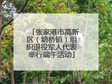 张家港市高新区（塘桥镇）组织退役军人代表举行端午活动