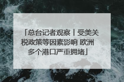 总台记者观察丨受美关税政策等因素影响 欧洲多个港口严重拥堵
