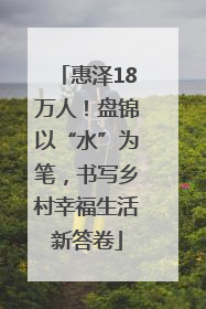 惠泽18万人！盘锦以“水”为笔，书写乡村幸福生活新答卷