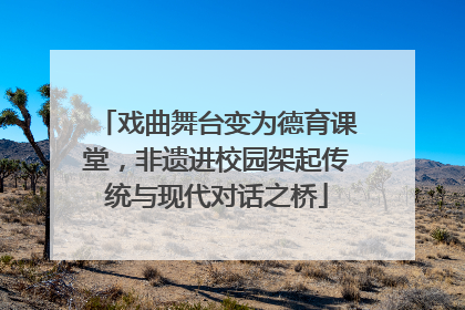 戏曲舞台变为德育课堂，非遗进校园架起传统与现代对话之桥