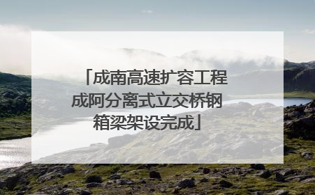 成南高速扩容工程成阿分离式立交桥钢箱梁架设完成