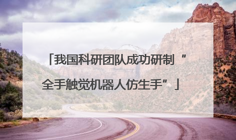 我国科研团队成功研制“全手触觉机器人仿生手”
