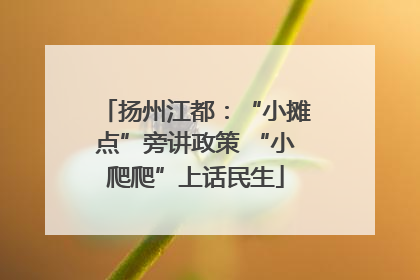 扬州江都：“小摊点”旁讲政策 “小爬爬”上话民生