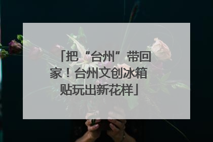 把“台州”带回家！台州文创冰箱贴玩出新花样