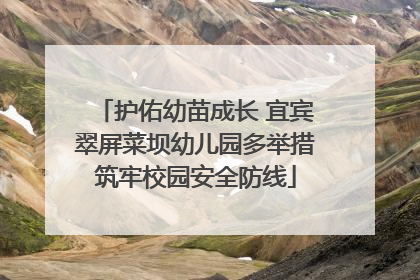护佑幼苗成长 宜宾翠屏菜坝幼儿园多举措筑牢校园安全防线
