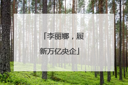 李丽娜，履新万亿央企