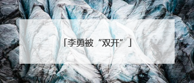 李勇被“双开”